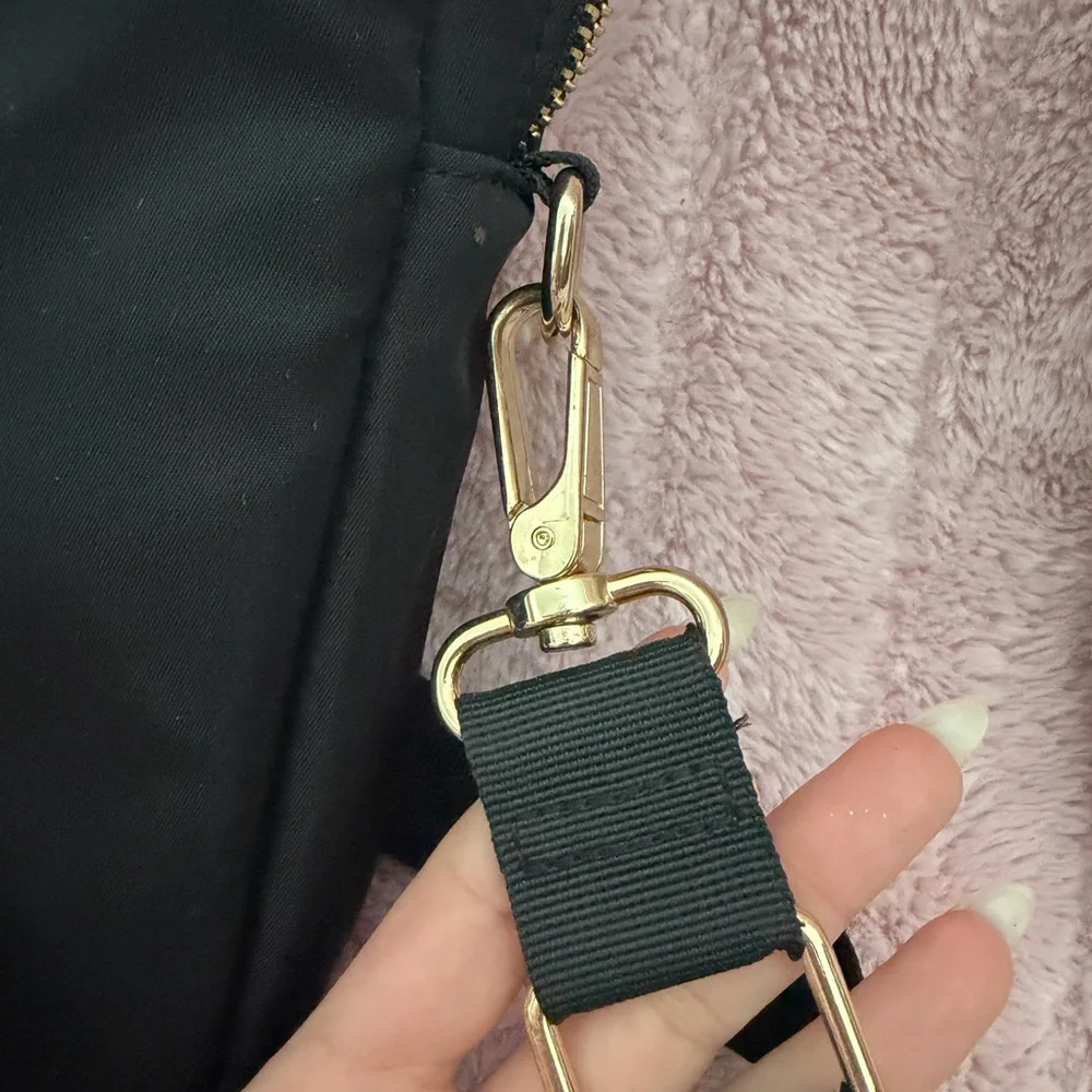 kate spade Black Nylon Laptop Tote with Gold Spade Emblem